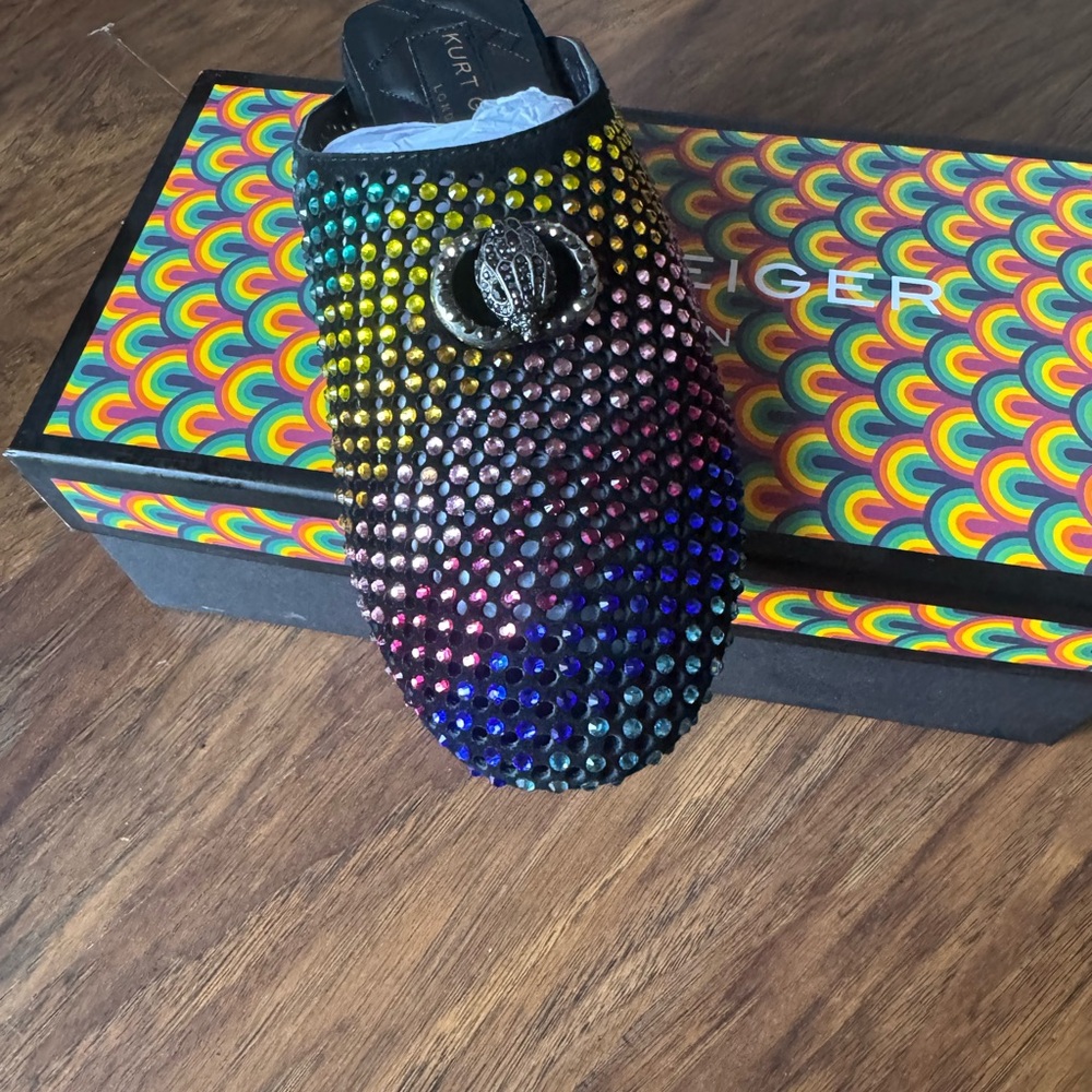 Kurt Geiger Multicolor Crystal Slippers